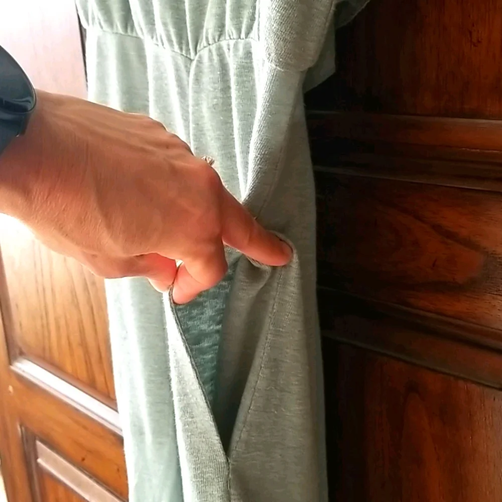 Free People Ruffled Gray Jumpsuit - Picture 4 of 8